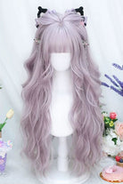 Taro Purple Straight Bangs Sweet Lolita Long Wavy Wig