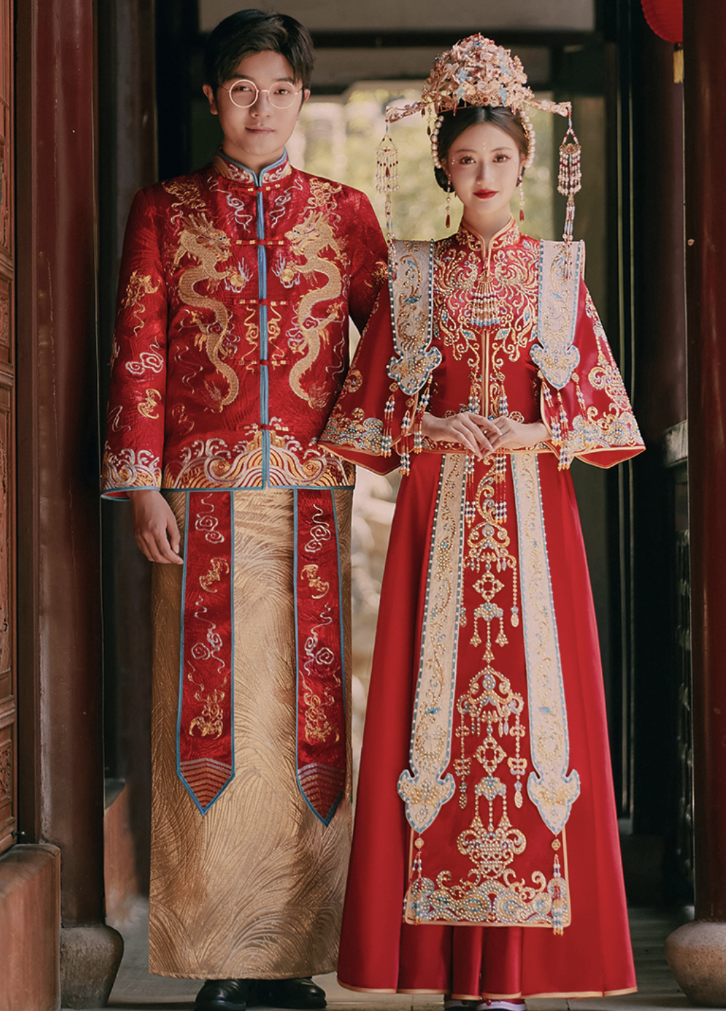 Shimmering Duo, Matching Groom Set