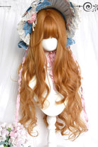 Bright Golden Brown Oil-Painting-Style Vintage Elegant Lolita Long Curly Wig