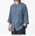 Vintage Chinese Style 100% Pure Ramie Tang Shirt