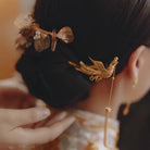 Golden Phoenix Hair stick and  Flower piece