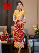 Two-piece  Phoenix Wedding Qipao Dress