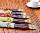 Personalized Double Happiness Rosewood Chopsticks with Sleeves