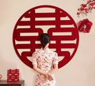Red Double Happiness Wall Sign | Circle