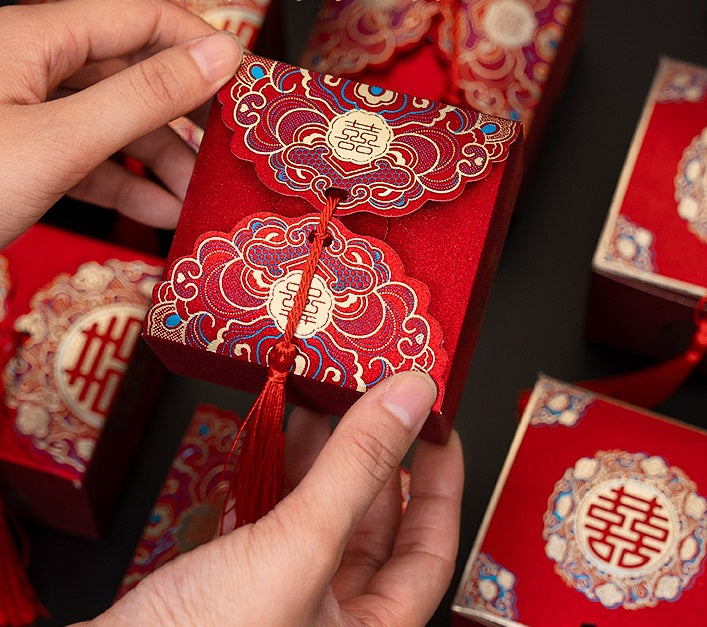 Double Happiness Favor Boxes (Set of 20pcs)