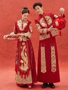 Traditional Chinese Wedding Dress & Groom’s Tang Suit Set | The Match