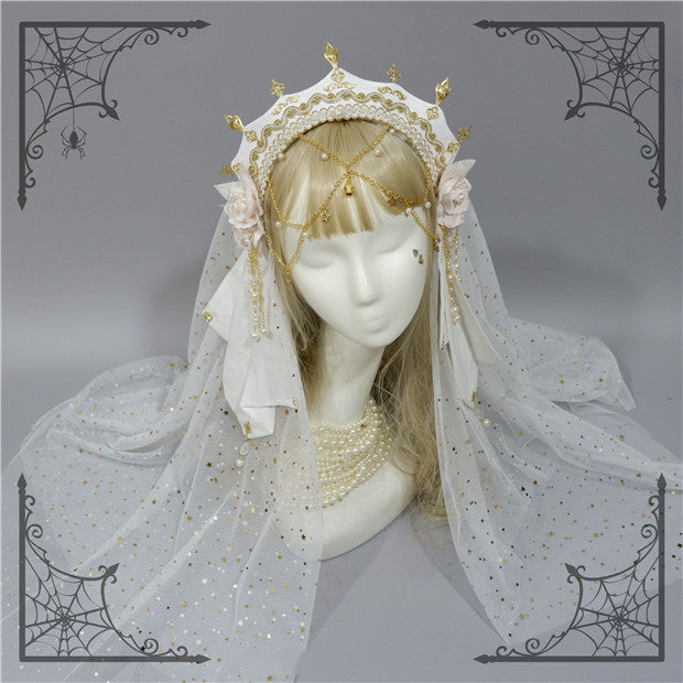 Foxcherry-Palace Retro Gorgeous Lolita headdress Multicolors