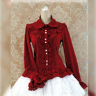 Elegant Lace-Up Back Lolita Blouse