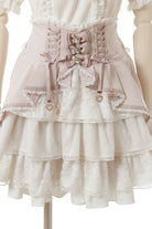 Pink Japanese High Waisted Multi-Layered Lace Sweet Jirai Kei Skirt