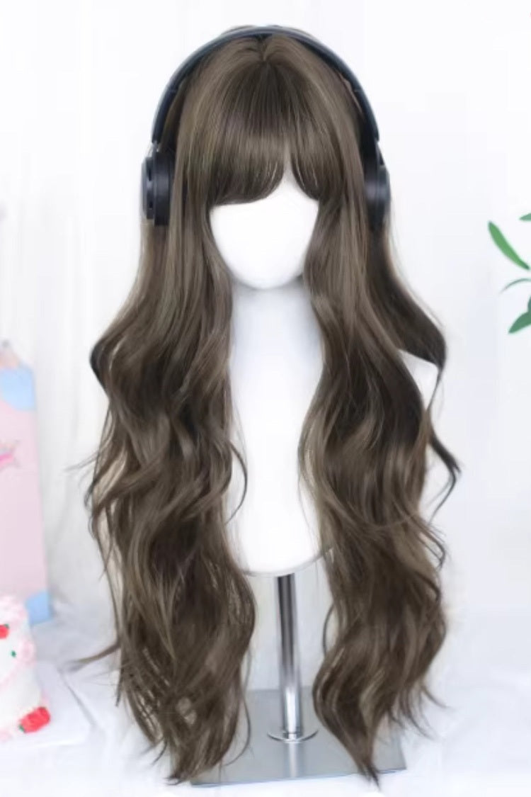 Side-Swept Bangs Soft Loose Waves Sweet Lolita Wig 2 Colors