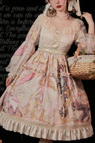 Pink Elegant Printed Sweet Lolita OP Dress