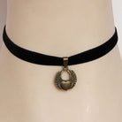 Black Retro Personality Fashion Velvet Rope Love Wings Pendant Female Lolita Necklace