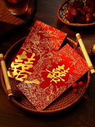 Red Golden Double Happiness Wedding  Red Envelopes | Birds (10pcs)