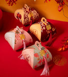 Floral  Favor Box With Double Happiness  and Tassel (20pcs)