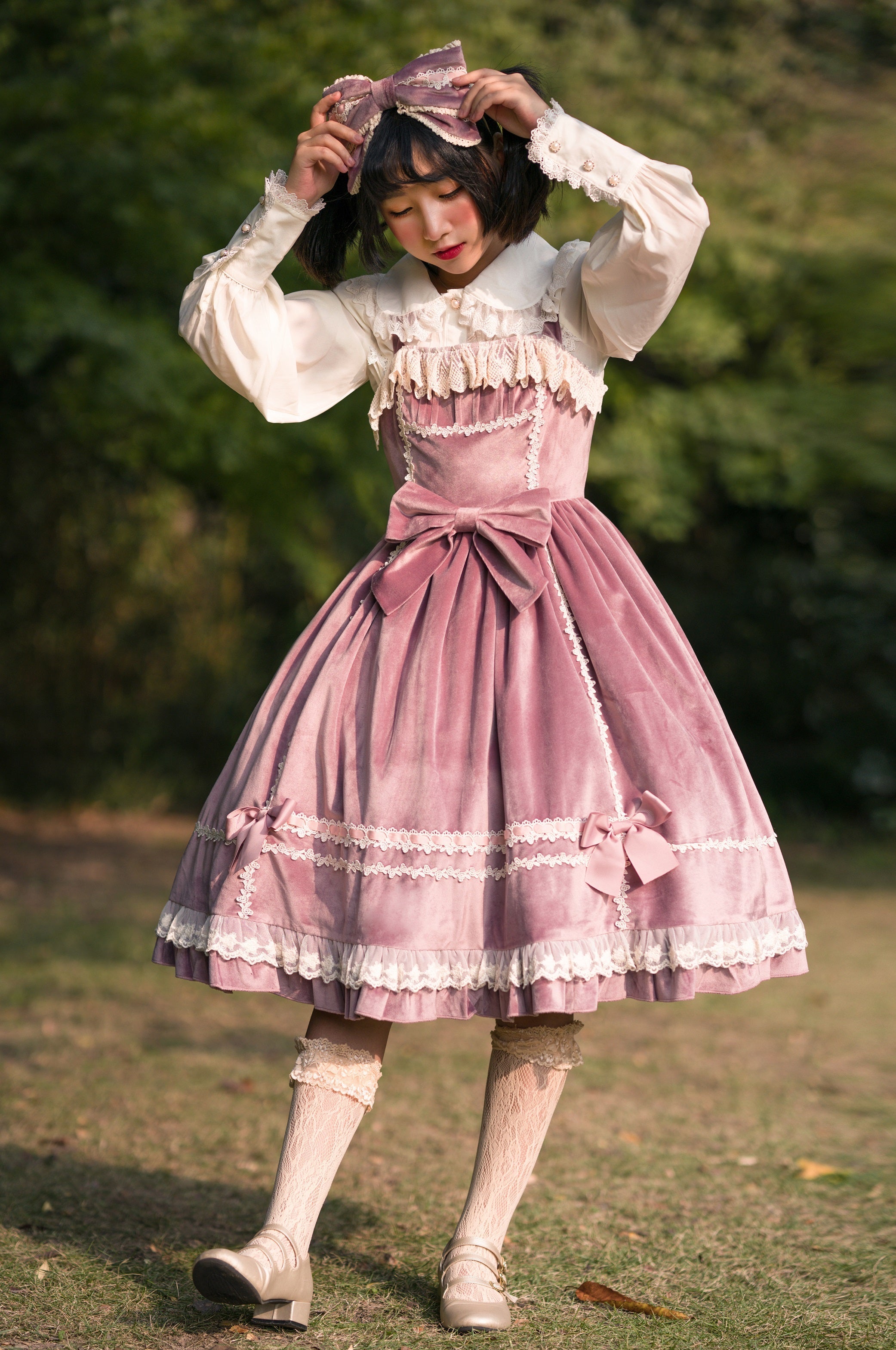 Honey Sugar - Pure Velvet Lolita JSK Dress