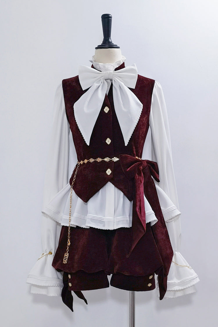 Red [Rabbit Hunt] Sweet Prince Handsome Ouji Lolita Vest