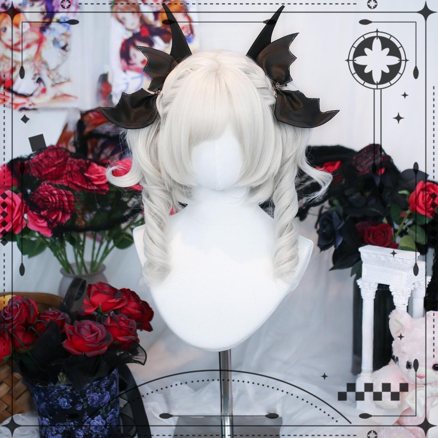 Dalao Home - Daily Lolita Curly Wig, Detachable Double Ponytail