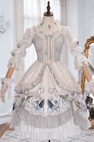 White Rose Maiden Hanayome Multi-Layer Ruffled Classic Lolita OP Dress