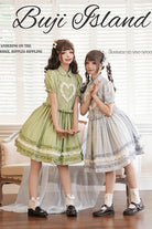 [Buji Island] Sleeveless Ruffle Bowknot Sweet Lolita Jsk Dress 4 Colors