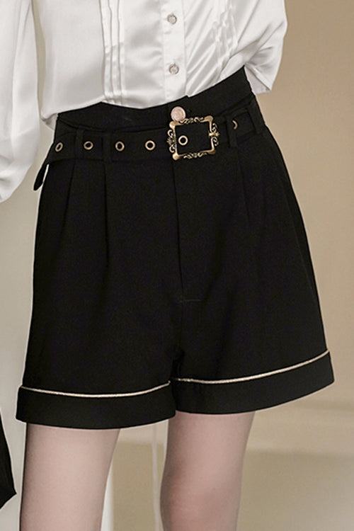 Black Vintage Tomorrow Vow Ouji Lolita Shorts