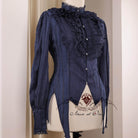 Little Devil - Ouji Lolita Long Sleeve Shirt, Ruffled Lace