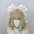 Sweet Lolita Lace Bowknot KC, Pom-pom Accent