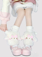Winter Kawaii Lolita Leg Warmers, Lamb-shaped