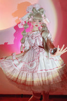 Pink [Valentine's Day] Multi-Layered Print Ruffle Cardigan Bowknot Lace Sweet Lolita Jsk Dress