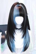 Black/Blue Highlights Straight Sweet Lolita Wig