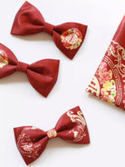 Red Double Happiness Bowtie | Dragon & Phoenix