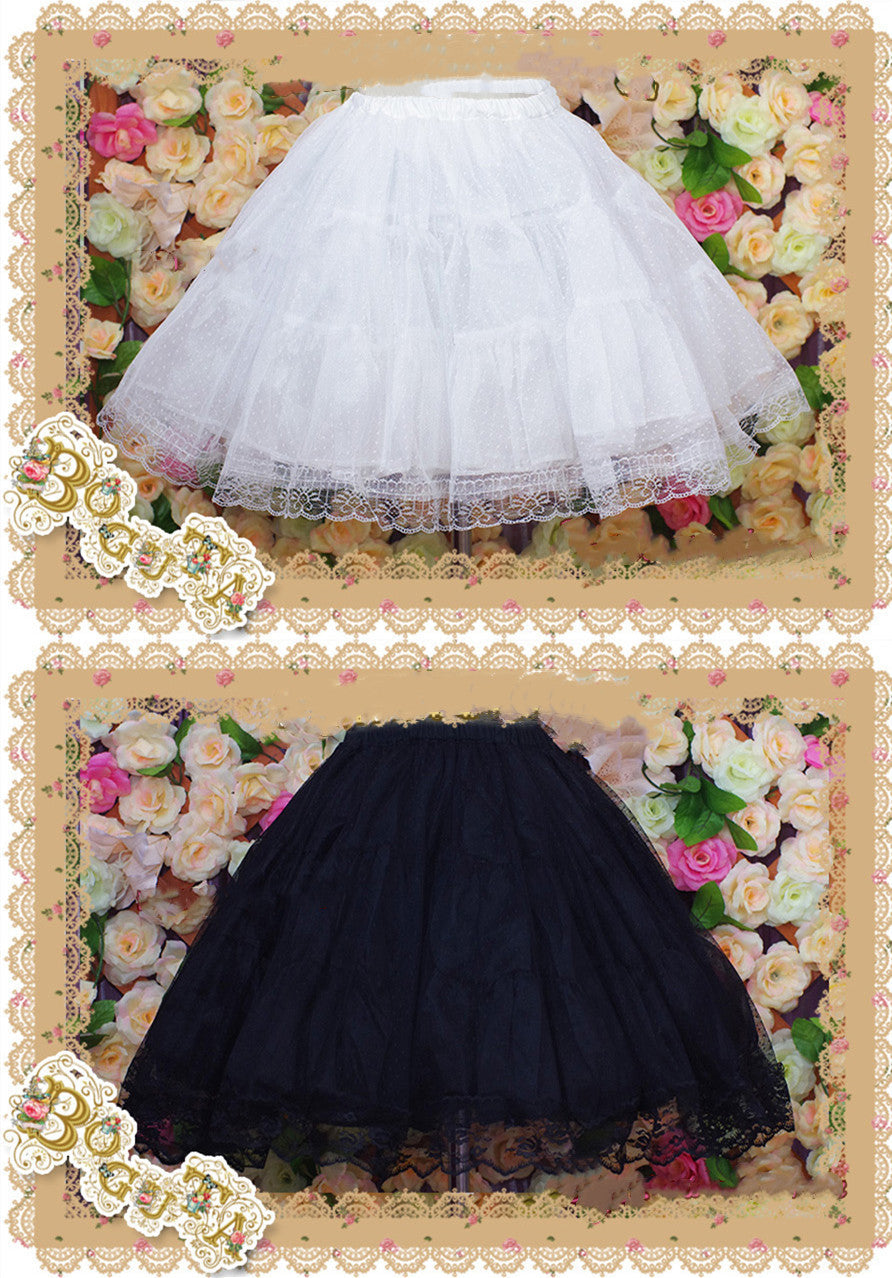 A-Line Casual Lolita Petticoat, Three-Layers, Different Length