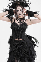 Black Lace Lace-Up Women's Gothic Overbust Corset