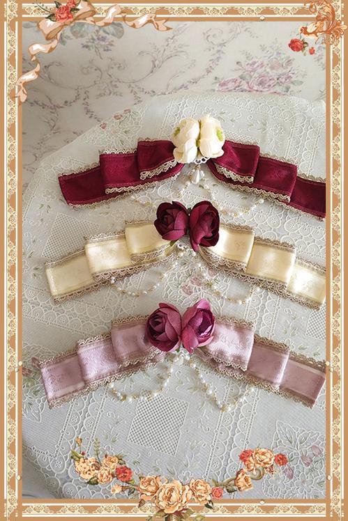 Doll House - Sweet Lolita Accessory Bow Rose Brooch