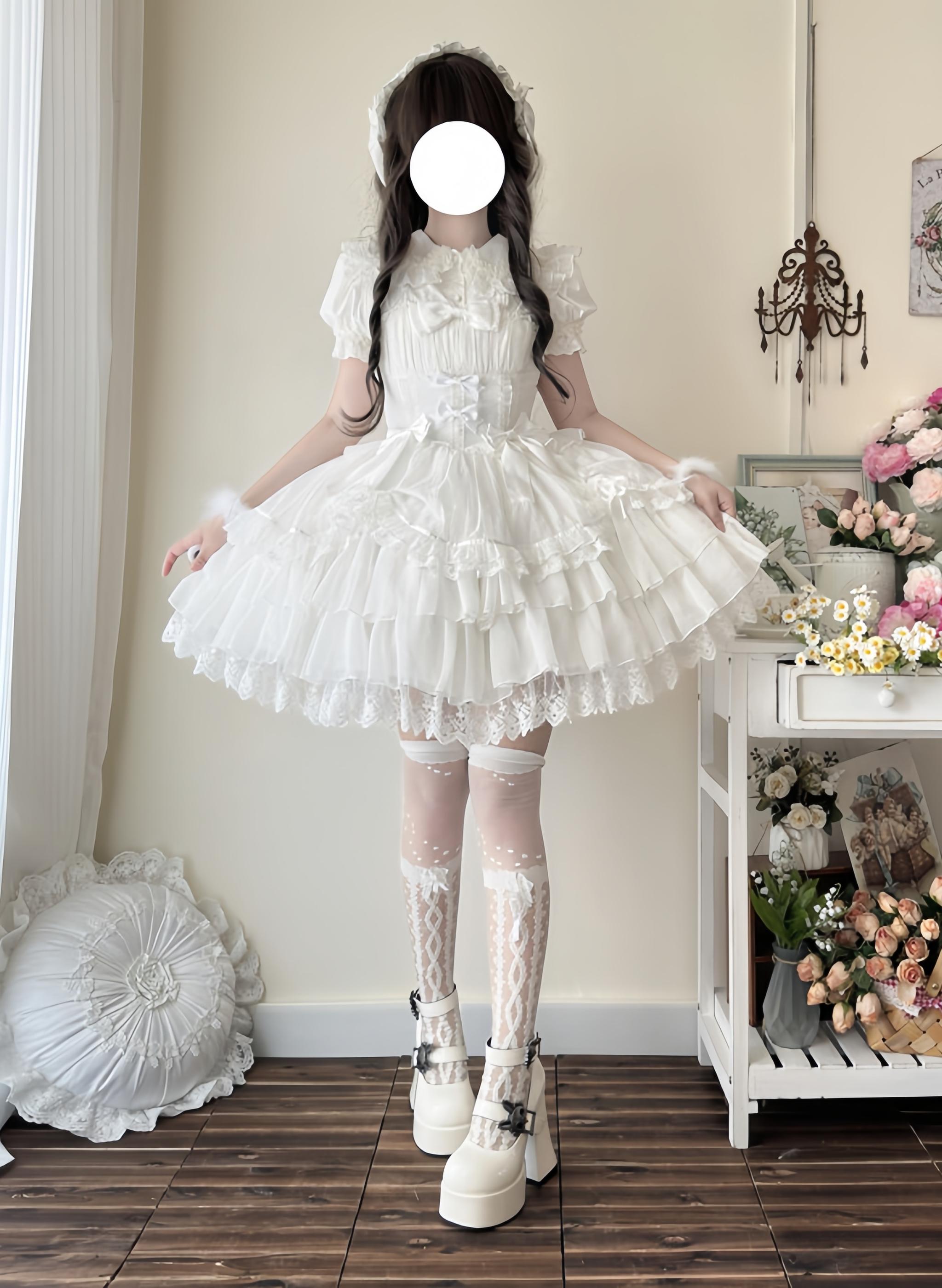 Love of Rebirth - Sweet Lolita JSK Dress, Tiered Hem