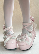 Sweet Dream Letter - Sweet Lolita High Platform Shoes, Embroidery & Bows