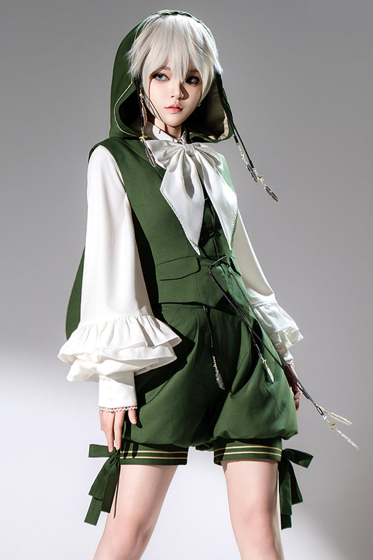Green [Rabbit Feather] Sweet Prince Handsome Ouji Lolita Vest