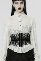 Black Hollow Mesh Women's Gothic Girdle
