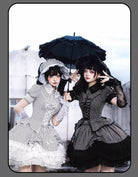 Striped Cross - Gothic Coordinated Lolita Set, Adjustable Blouse & Skirt