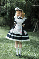 Black Meet Alice Long Sleeves Ruffle Lace Sweet Princess Lolita Jsk Dress