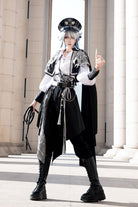Black Lapel Collar Long Sleeves Gothic Chinese Style Military Prince Ouji Lolita Full Set