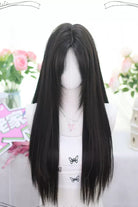 Black Natural Classic Lolita Long Straight Wigs