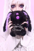 Black/Purple [Demon Bunny One-Eyed Doll] Chain-Decorated Gothic Lolita Crossbody Bag