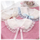 Winter Lolita False Collar Plush Bow Collar Scarf