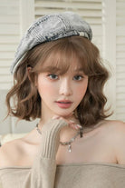 Youthful Short Sweet Lolita Wig Wool Curly Outward Flip Air Bangs 3 Colors