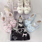 Confession Willingness Height Increasing Print Bowknot Lace Sweet Lolita Shoes 4 Colors