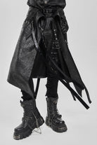 Black D-ring Buckle Zipper Men's Punk Skirt
