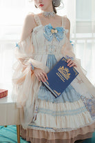 Multi-Color Cardigan Bowknot Elves Multi-Layer Ruffled Sweet Lolita JSK Dress