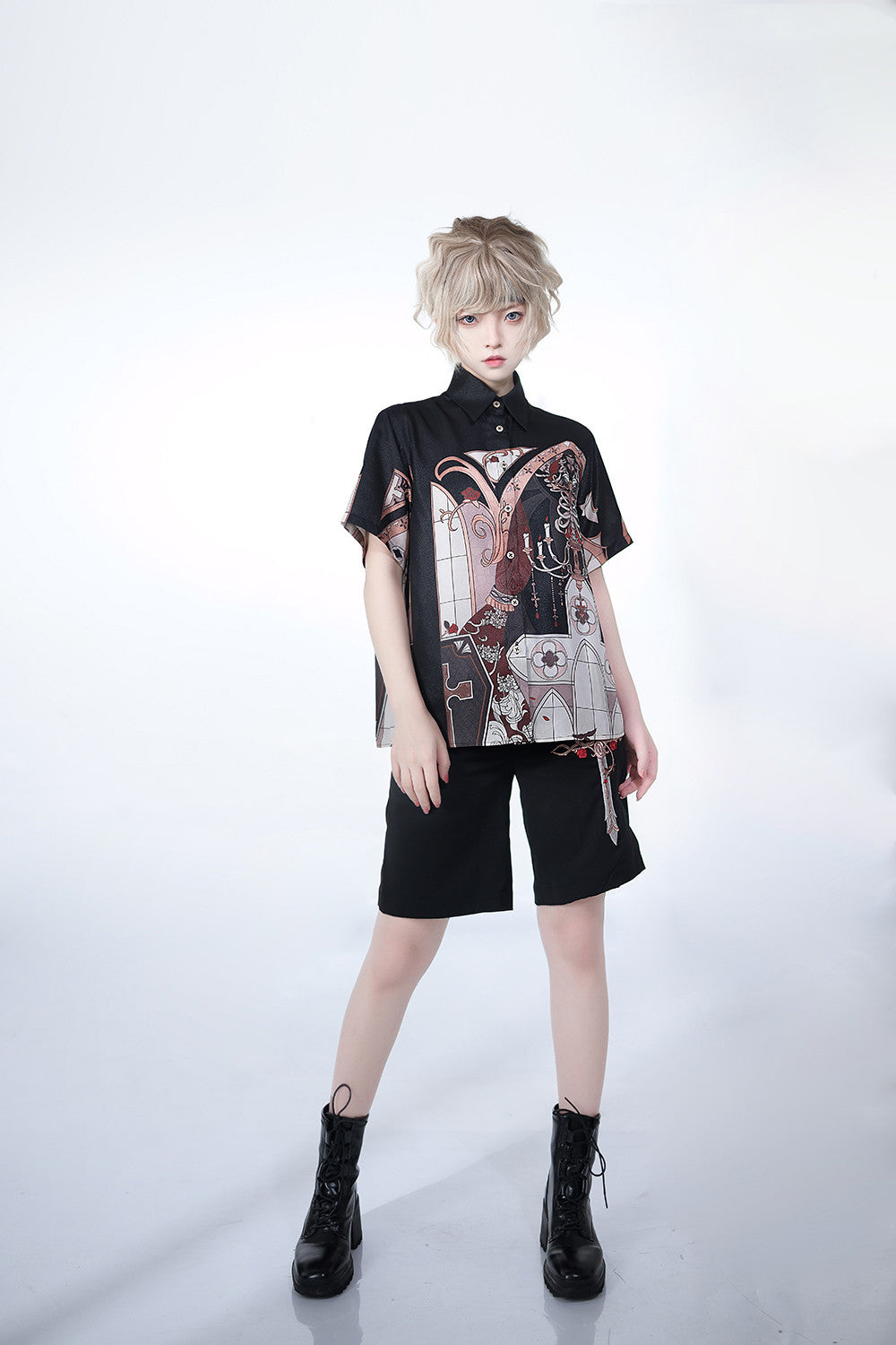 Night Instructions - Short Sleeve Ouji Blouse