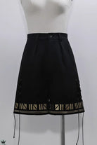 Black [Black Cat] Print Embroidery Ouji Gothic Vintage Prince Handsome Lolita Shorts
