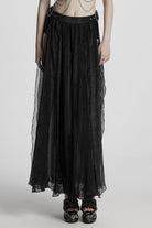 Black Buckle Split Women's Gothic Skirt